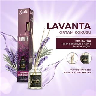 Lavanta Kokulu Bambu Çubuklu Oda Kokusu Eko (50ml) Oda Parfümü