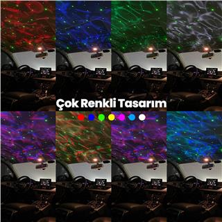 Led Animasyon Projektör Uzay Gece ve Parti Ambiyans Lambası SİYAH