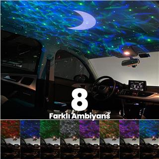 Led Animasyon Projektör Uzay Gece ve Parti  Ambiyans Lambası