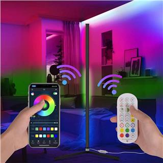 Led RGB Lambader Ambiyans Gece Ortam Işığı Ayaklı Telefon Kumanda Kontrollü Yeni Nesil Oyun Ve Gece Lambası