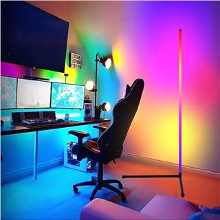 Led RGB Lambader Ambiyans Gece Ortam Işığı Ayaklı Telefon Kumanda Kontrollü Yeni Nesil Oyun Ve Gece Lambası