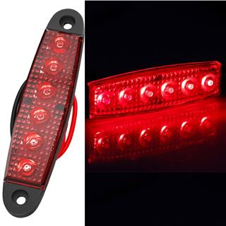 LED Sinyal Lambası Parmak LED 12V-24V 6 Ledli Su Geçirmez Etek Lamba Dorse Kamyon için 10 cm 10 Adet