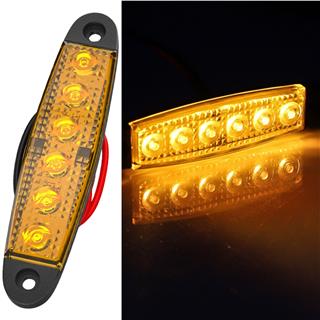LED Sinyal Lambası Parmak LED 12V-24V 6 Ledli Su Geçirmez Etek Lamba Dorse Kamyon için 10 cm 10 Adet