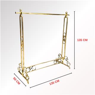 Lüx Elbise Askısı Paslanmaz Çelik Gold Kaplama Konfeksiyon Mağaza Tipi Askılık
