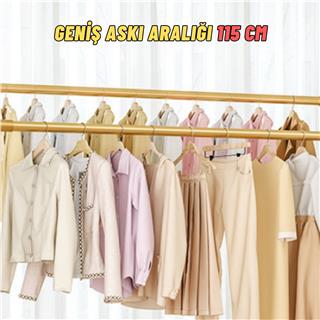 Lüx Elbise Askısı Paslanmaz Çelik Gold Kaplama Konfeksiyon Mağaza Tipi Askılık