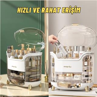 Makyaj Aksesuar, Fırça ve Takı Düzenleyici Makyaj Kutusu Çok Amaçlı Çekmeceli Kozmetik Organizer