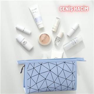 Makyaj Kozmetik Bakım Malzemesi Çantası Organizer Sıvı Dayanıklı Seyahat Çantası