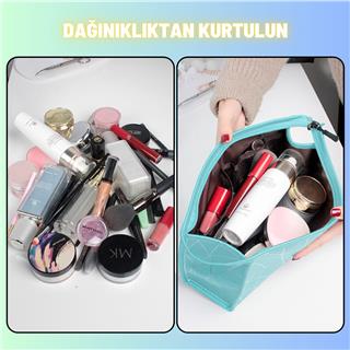 Makyaj Kozmetik Bakım Malzemesi Çantası Organizer Sıvı Dayanıklı Seyahat Çantası