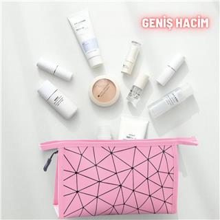 Makyaj Kozmetik Bakım Malzemesi Çantası Organizer Sıvı Dayanıklı Seyahat Çantası