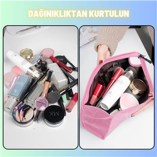 Makyaj Kozmetik Bakım Malzemesi Çantası Organizer Sıvı Dayanıklı Seyahat Çantası