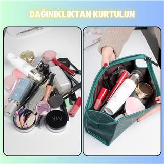 Makyaj Kozmetik Bakım Malzemesi Çantası Organizer Sıvı Dayanıklı Seyahat Çantası