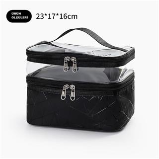 Makyaj Malzeme Çantası Bölmeli Seyahat Organizer Kozmetik Ürün Saklama Ve Taşıma Çantası  