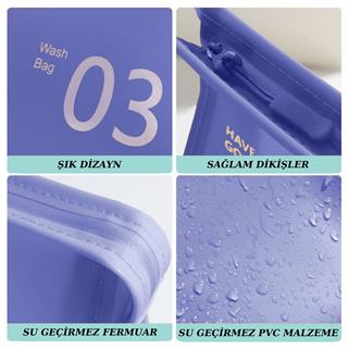 Makyaj Malzemesi Sıvı Dayanıklı Pvc Seyahat Plaj Havuz Fitness Kozmetik Taşıma Çantası