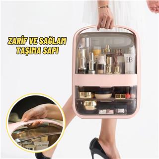 Makyaj Organizer Kozmetik, Fırça ve Takı Düzenleyici Çok Amaçlı Masaüstü Makyaj Kutusu