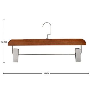 Mandallı Ahşap Etek Pantolon Askısı 10 ADET