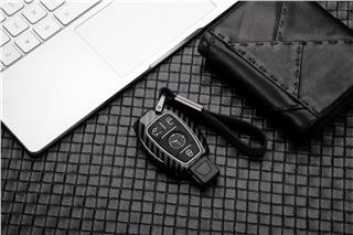 Mercedes Uyumlu Karbon Metal Anahtar Kılıfı