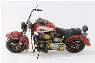 Metal Klasik Vintage Retro Motosiklet Büyük Boy