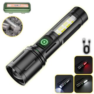 Metal LED El Feneri SOS Flaş Uzun Menzil 7 Mod Kamp Araç İçi Piknik için Ultra Güçlü Fener ve Işıldak