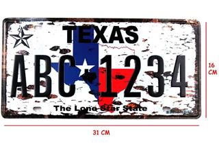 Metal Tablo Dekoratif Retro Dekor Duvar Süsü Texas 30x15 CM