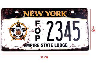 Metal Tablo Dekoratif Retro Dekor Duvar Süsü NYC 30x15 CM