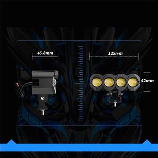 2 ADET Motosiklet 4 Led Lazer Sis Farı  Delici Beyaz Sarı Çift Renk Metal Baykuş Led Işık