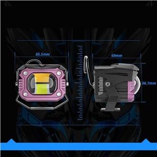 Motosiklet Çakar Modlu Lazer Led Sis Farı 1 ADET Çift Renk Beyaz Sarı Ultra Güçlü Sis Farı