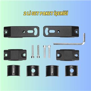 Motosiklet Gidon Koruma Demiri Sis Farı 2 ADET Montaj Ayağı Braket Alüminyum 18-32mm Ayarlanabilir