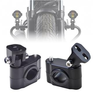 Motosiklet Gidon Koruma Demiri Sis Farı Montaj Ayağı 2 ADET Alüminyum Braket 18-32mm Ayarlanabilir