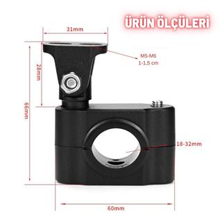 Motosiklet Gidon Koruma Demiri Sis Farı Montaj Ayağı 2 ADET Alüminyum Braket 18-32mm Ayarlanabilir