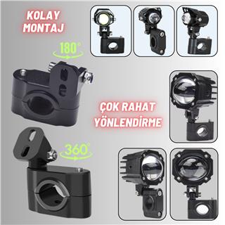 Motosiklet Gidon Koruma Demiri Sis Farı Montaj Ayağı 2 ADET Alüminyum Braket 18-32mm Ayarlanabilir