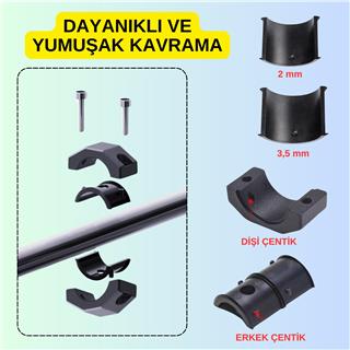 Motosiklet Gidon Sis Farı Montaj Ayağı 2 ADET Ayarlanabilir Braket Alüminyum 18-32mm