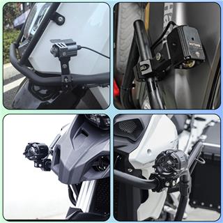 Motosiklet Gidon Sis Farı Montaj Ayağı 2 ADET Ayarlanabilir Braket Alüminyum 18-32mm