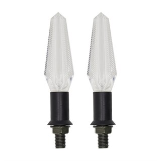 Motosiklet Kristal Model LED Sinyal Lambası Sarı Led Işık Vidalı Montaj