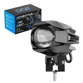 Motosiklet Led Lazer Sis Farı  Delici Modifiye Beyaz Sarı Çift Renk 12-80 Volt 