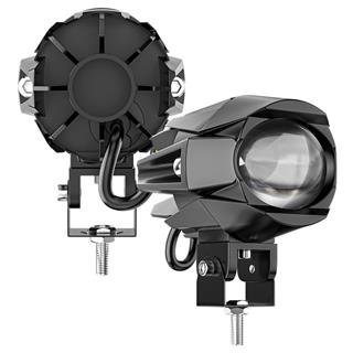 Motosiklet Led Lazer Sis Farı  Delici Modifiye Beyaz Sarı Çift Renk 12-80 Volt 