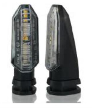 Motosiklet LED Ön Sinyal Lambası Gündüz Led Ve Kayan Sinyal Sarı/Amber 