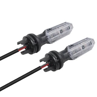 Motosiklet LED Sinyal Ön Lambası Universal Kısa Gövde Gündüz Led Ve Kayan Sinyal 