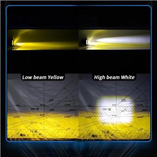 Motosiklet LED Sis Farı  Metal Kasa Yüksek Güçlü Delici Spot Beyaz Sarı Çift Renk