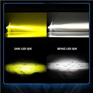 2 ADET Motosiklet Led Sis Farı  Metal Kasa Baykuş Model Delici Beyaz Sarı Çift Renk
