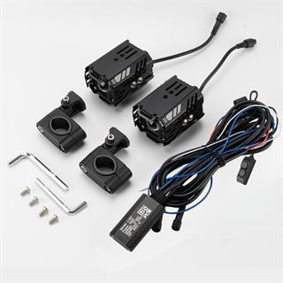 Motosiklet Led Sis Farı Seti 5 Mod Yüksek Performans Kablo Kumanda Ve Ayaklı Set Kolay Montaj  Lamba