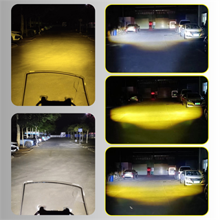 Motosiklet LED Sis Farı Seti Çift Renk Tüm Montaj Aparatları ve Kablo Set ile Kolay Montaj 12-24v 