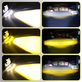 Motosiklet Scooter Led Sis Farı Set Delici Işık Beyaz Sarı Metal Kasa 