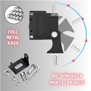 Motosiklet Scooter Sis Farı 3 Mod Beyaz Sarı Metal Kasa 12V/24V Led Işık