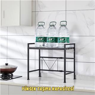 Mutfak ve Ofis Tezgah Üstü Düzenleyici Ayarlanabilir Metal Raf Organizer