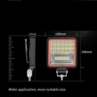 Off Road 12-24 Volt Kare Sis Farı DRL KIRMIZI 4 inç 126 W Oto Çalışma Lambası