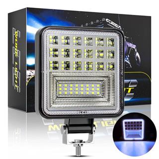 Off Road 12-24 Volt Kare Sis Farı DRL MAVİ 4 inç 126 W Oto Çalışma Lambası