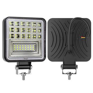 Off Road 12-24 Volt Kare Sis Farı DRL MAVİ 4 inç 126 W Oto Çalışma Lambası