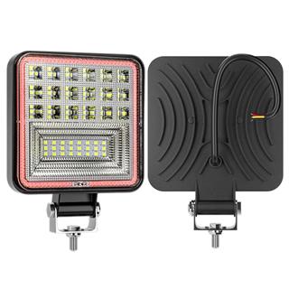 Off Road 12-24 Volt Kare Sis Farı DRL KIRMIZI 4 inç 126 W Oto Çalışma Lambası