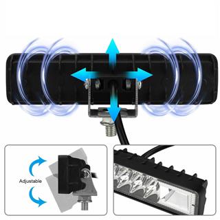 Off Road 12-24V Oto Gündüz Led Bar 6 inç 16 Led 48 w Sarı Renk İkaz Flash Mod Sis Farı
