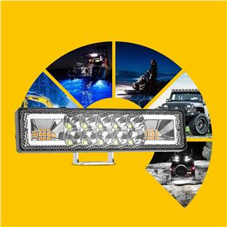 Off Road 12-24V Oto Gündüz Led Bar 6 inç 16 Led 48 w Sarı Renk İkaz Flash Mod Sis Farı